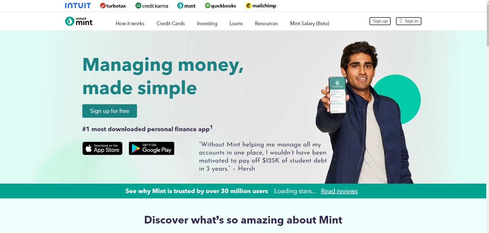 Mint - website về tài chính 